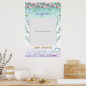 Mermaid Baby Shower Birthday Foto Booth Prop Poster (Küche)