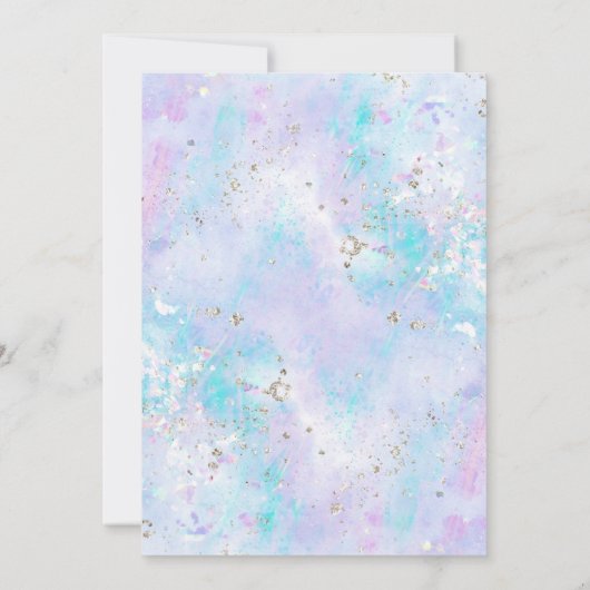 Mermaid Baby Shower by Mail Einladung (Rückseite)