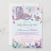Mermaid Baby Shower by Mail Under Sea Baby Einladung (Vorderseite)