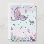 Mermaid Baby Shower by Mail Under Sea Baby Einladung (Rückseite)