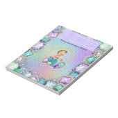 Mermaid Baby Shower Candy Bar Wrapper Notizblock (Rotiert)