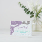 Mermaid Baby Shower Diaper Packkarten Begleitkarte (Stehend Vorderseite)