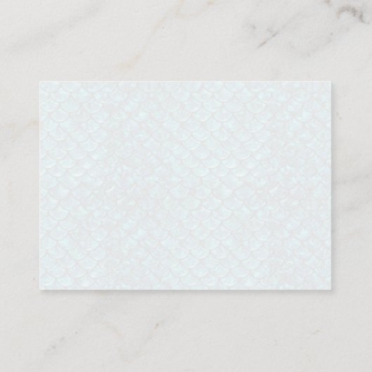 Mermaid Baby Shower Diaper Packkarten Begleitkarte (Rückseite)