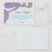 Mermaid Baby Shower Diaper Packkarten Begleitkarte (Vorne/Hinten)