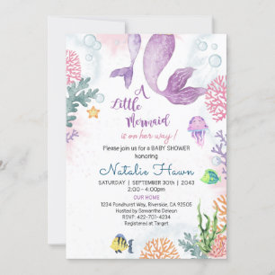 Mermaid Baby Shower Einladung