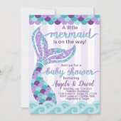 Mermaid Baby Shower Einladung (Vorderseite)
