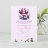 Mermaid Baby Shower Einladung (Stehend Vorderseite)