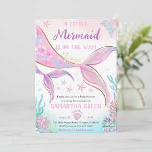 Mermaid Baby Shower Einladung