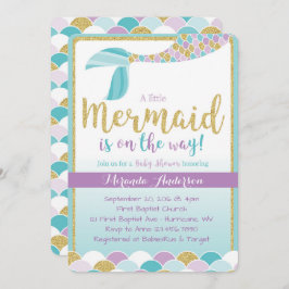 Mermaid Baby Shower Einladung