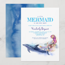 Mermaid Baby Shower Einladung