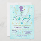 Mermaid Baby Shower Einladung Sprinkle (Vorderseite)