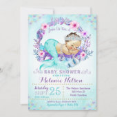 Mermaid Baby Shower Einladung Sprinkle (Vorderseite)