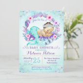 Mermaid Baby Shower Einladung Sprinkle (Stehend Vorderseite)