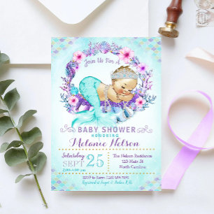Mermaid Baby Shower Einladung Sprinkle