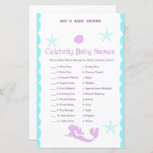 Mermaid Baby Shower Game (Vorne/Hinten)