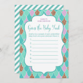 Mermaid Baby Shower Game 12x18 Einladung (Vorne/Hinten)