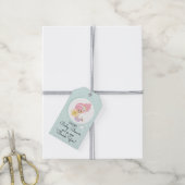 Mermaid Baby Shower Geschenk Tag Rosa Haar Light S Geschenkanhänger (Mit Garn)