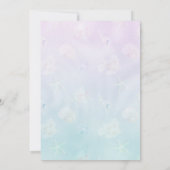 Mermaid Baby Shower Girl Under Sea Lavender Aquama Einladung (Rückseite)