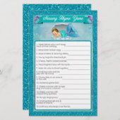 Mermaid Baby Shower Kinderzimmer Rhyme Game #130 (Vorne/Hinten)