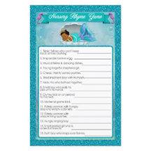 Mermaid Baby Shower Kinderzimmer Rhyme Game #135