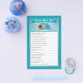 Mermaid Baby Shower Kinderzimmer Rhyme Game #135 Flyer (Einzeln)