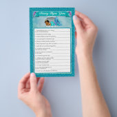 Mermaid Baby Shower Kinderzimmer Rhyme Game #135 Flyer (Handgriff)