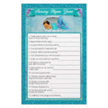 Mermaid Baby Shower Kinderzimmer Rhyme Game #136