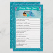 Mermaid Baby Shower Kinderzimmer Rhyme Game #136 (Vorne/Hinten)