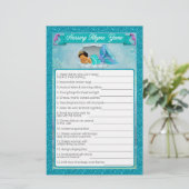 Mermaid Baby Shower Kinderzimmer Rhyme Game #136 (Stehend Vorderseite)