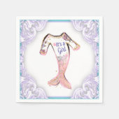 Mermaid Baby Shower Napkins Serviette (Vorderseite)