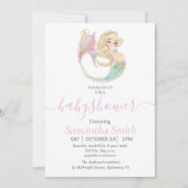 Mermaid Baby Showmutter soll eingeladen werden Ankündigung (Vorderseite)