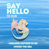 Mermaid Baby Showmutter zu sein Ankündigung