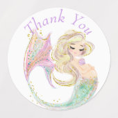 Mermaid Baby Showmutter zu sein Etiketten (Design 1)