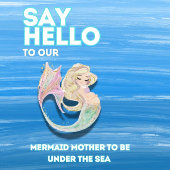 Mermaid Baby Showmutter zu sein Etiketten