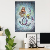 Mermaid Baby Siegel Poster Print von M. Harrison (Heimbüro)