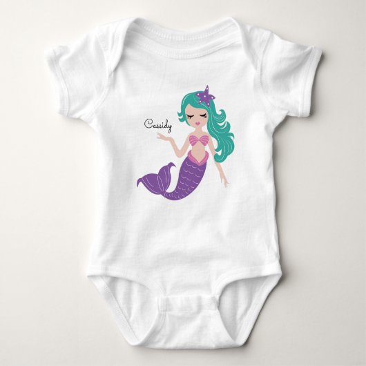 Mermaid Baby Strampler (Vorderseite)
