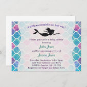 Mermaid Babydusche Einladung (Vorne/Hinten)