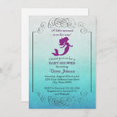 Mermaid Babydusche Einladung (Vorne/Hinten)
