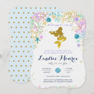 Mermaid Babydusche Einladung