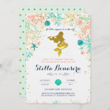 Mermaid Babydusche Einladung