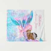 Mermaid Babydusche Hintergrund Wandteppich (Vorderseite (Horizontal))