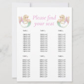 Mermaid Babydusche. Tabellenkalkulationspunkte Einladung (Vorderseite)