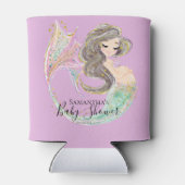 Mermaid Babydusche. Unter dem Meer. Glitzer Can Co Dosenkühler (Rückseite)