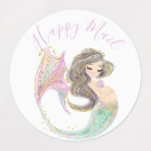 Mermaid Babydusche. Unter dem Meer. Glitzer Etiketten (Design 1)