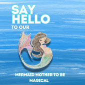 Mermaid Babydusche. Unter dem Meer. Glitzer Etiketten