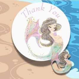 Mermaid Babydusche. Unter dem Meer. Glitzer Etiketten
