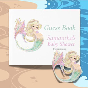 Mermaid Babydusche. Unter dem Meer. Glitzer Gästebuch