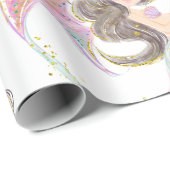 Mermaid Babydusche. Unter dem Meer. Glitzer Geschenkpapier (Rolleneckpunkt)