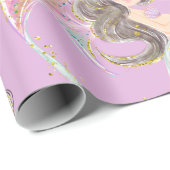 Mermaid Babydusche. Unter dem Meer. Glitzer Wrappi Geschenkpapier (Rolleneckpunkt)