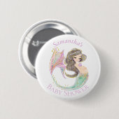 Mermaid Babydusche. Unter dem Meer. Schaltfläche G Button (Vorne & Hinten)